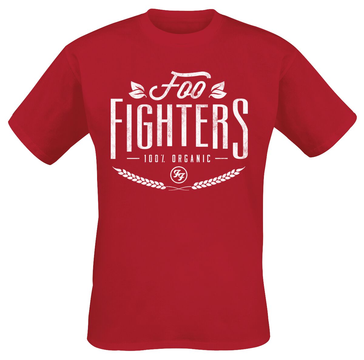 Foo Fighters T-Shirt - 100% Organic - M to XXL - for Men - red - 100% cotton T-Shirts Band Merchandise