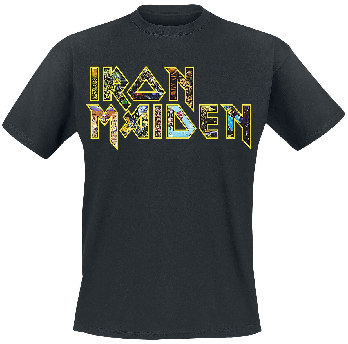 Iron Maiden T-Shirt - Eddies Logo - S to XXL - for Men - black - 100% cotton T-Shirts Band Merchandise