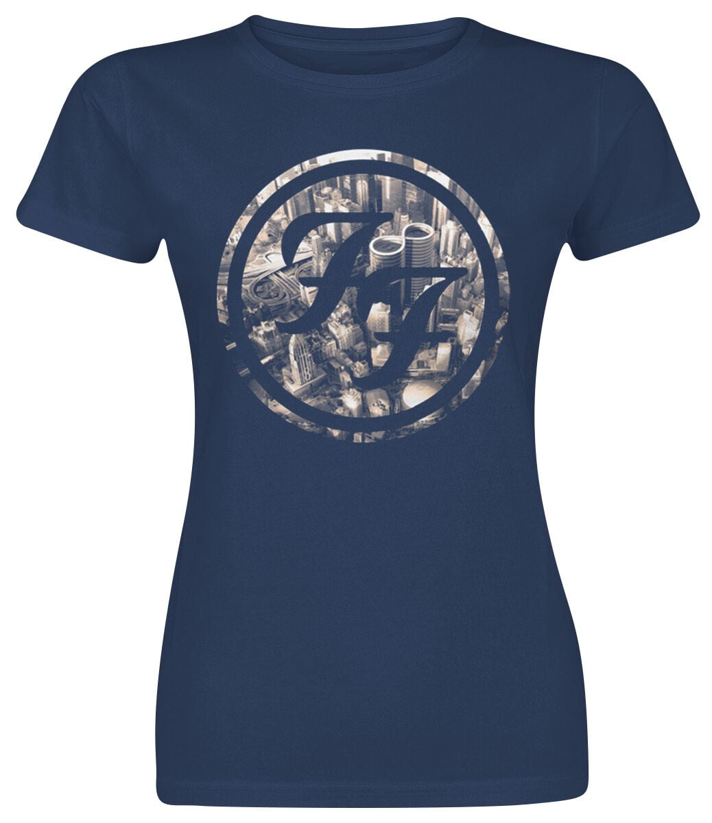 Foo Fighters T-Shirt - Sonic Highways - L to XXL - for Women - navy - 100% cotton T-Shirts Band Merchandise