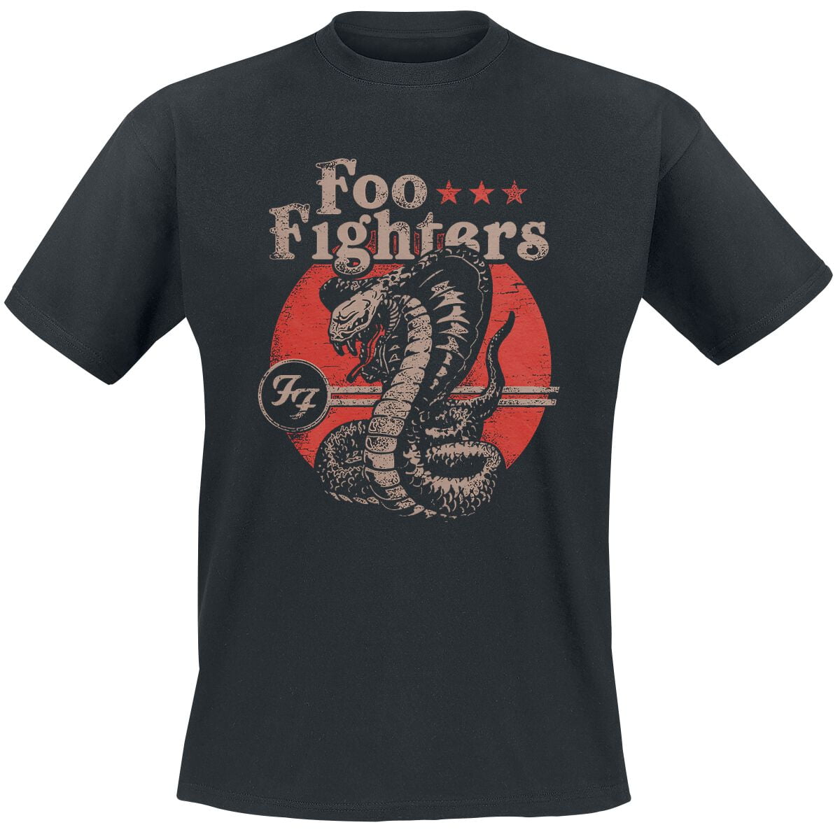 Foo Fighters T-Shirt - Snake - L to XXL - for Men - black - 100% cotton T-Shirts Band Merchandise