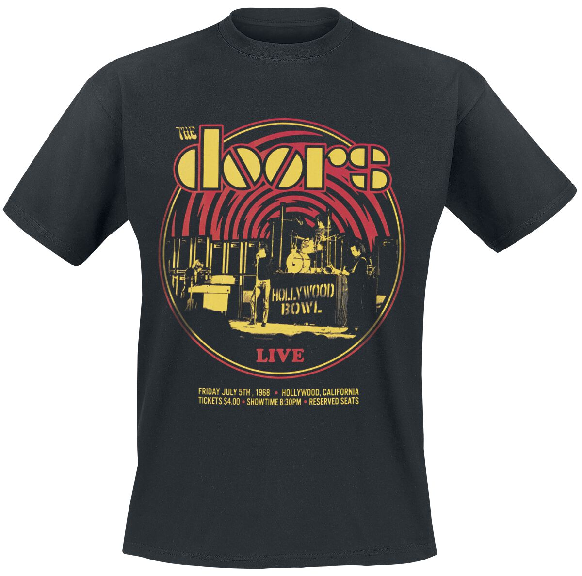 The Doors T-Shirt - Warp - S to 3XL - for Men - black - 100% cotton T-Shirts Band Merchandise