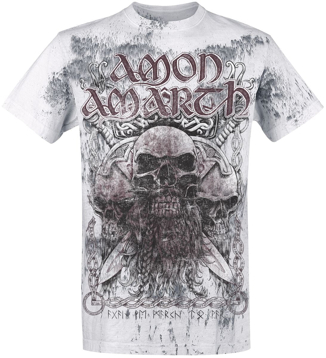 Amon Amarth T-Shirt - Beardskulls - M to 4XL - for Men - light grey - 100% cotton T-Shirts Band Merchandise