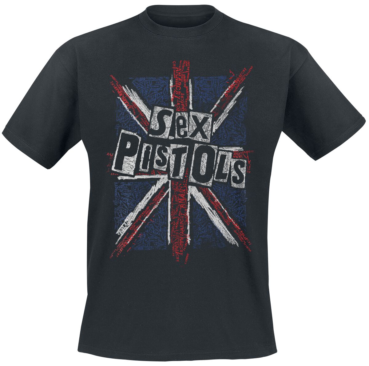 Sex Pistols T-Shirt - Union Jack - M to XXL - for Men - black - 100% cotton T-Shirts Band Merchandise