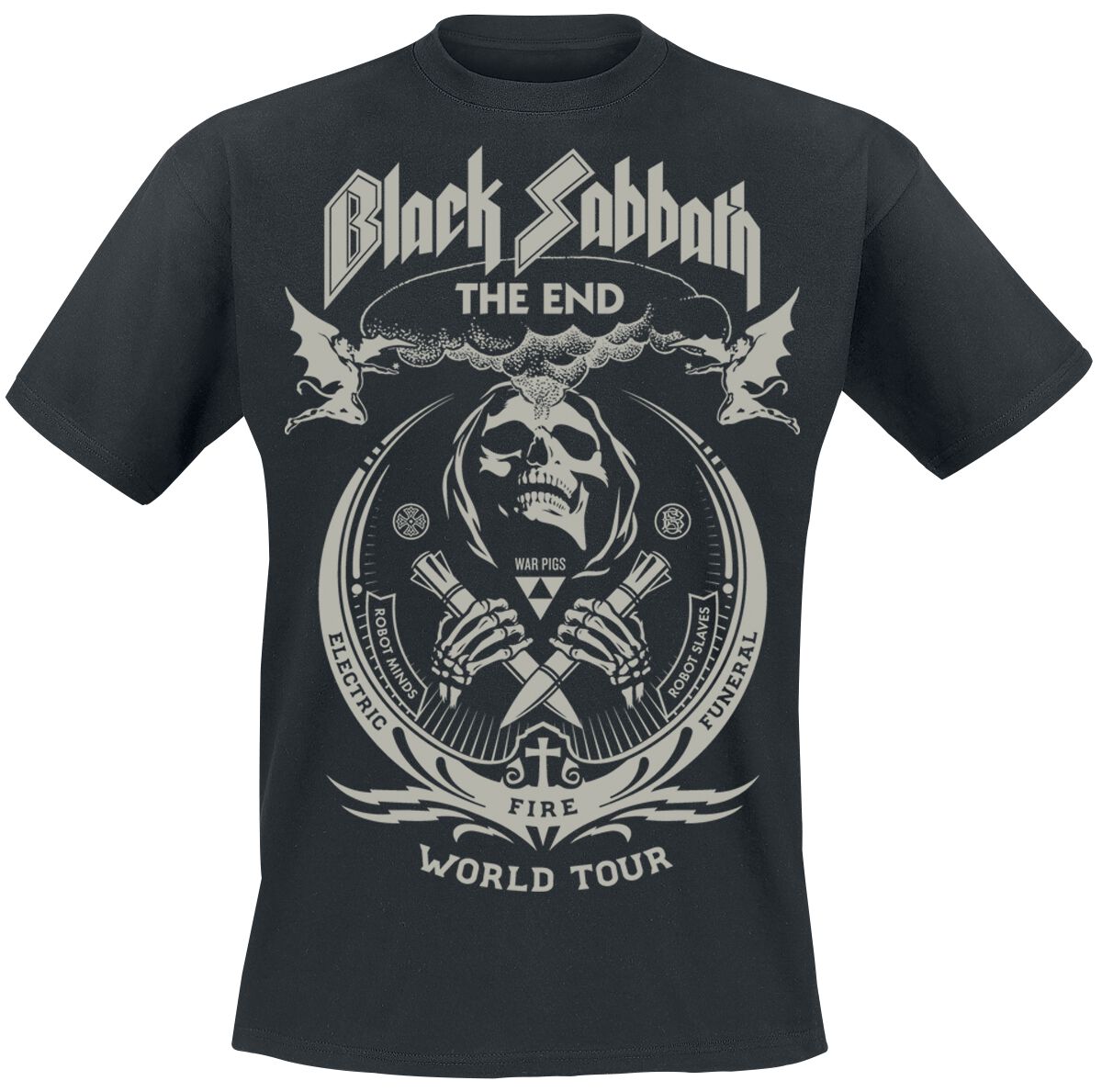 Black Sabbath T-Shirt - The End Grim Reaper - S to 5XL - for Men - black - 100% cotton T-Shirts Band Merchandise