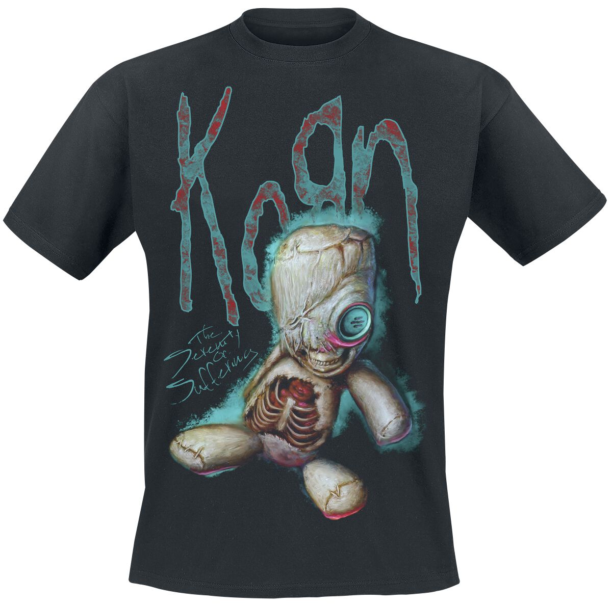 Korn T-Shirt - New Doll - L to XXL - for Men - black - 100% cotton T-Shirts Band Merchandise