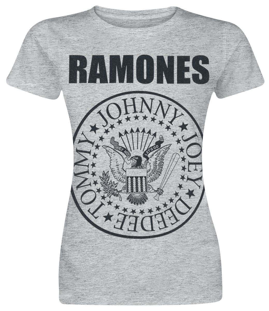 Ramones T-Shirt - Seal - S to XL - for Women - mottled grey - 90% cotton, 10% polyester T-Shirts Band Merchandise