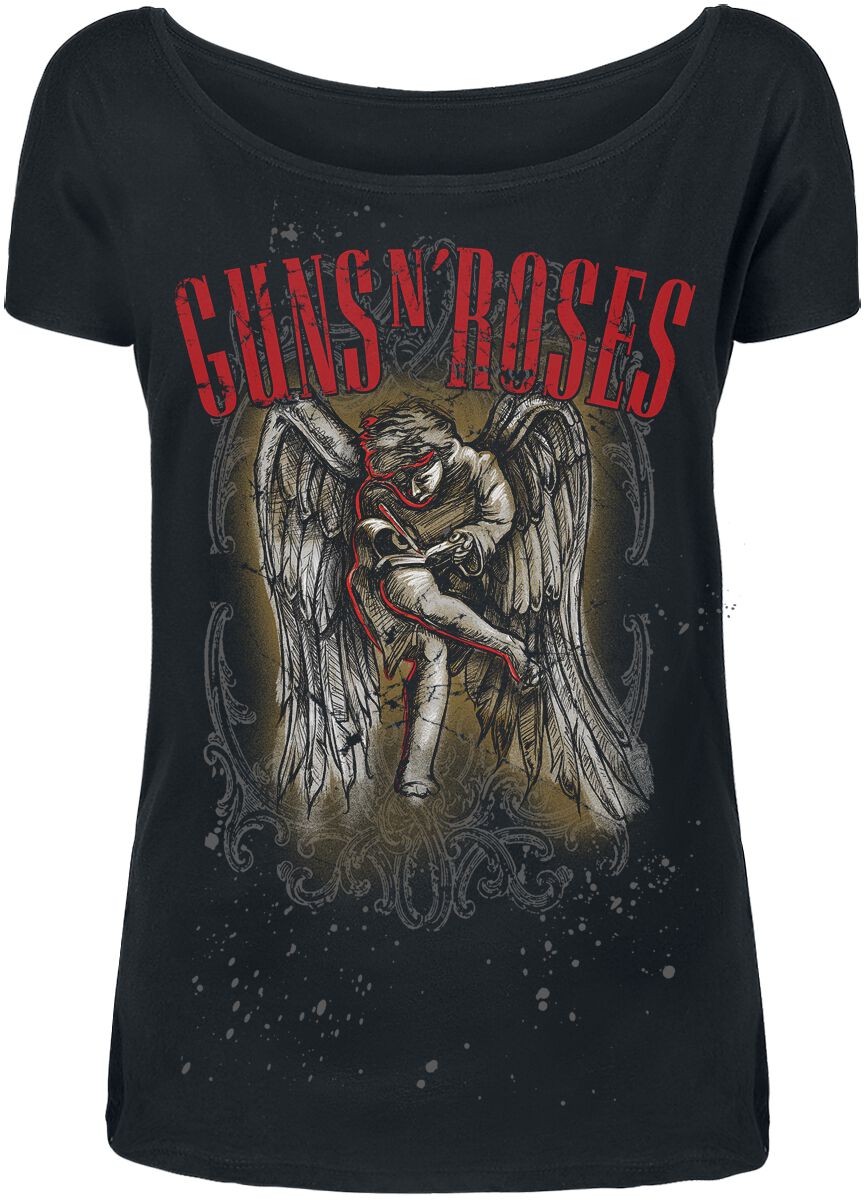 Guns N' Roses T-Shirt - Sketched Cherub - S to XXL - for Women - black - 100% cotton T-Shirts Band Merchandise