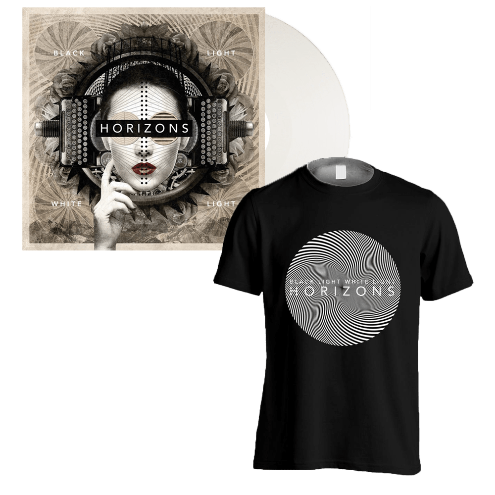 Black Light White Light - HORIZONS: White Vinyl LP Album + Black T-Shirt