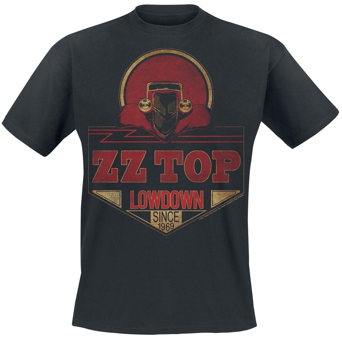 ZZ Top T-Shirt - Lowdown Since 1969 - S to XXL - for Men - black - 100% cotton T-Shirts Band Merchandise