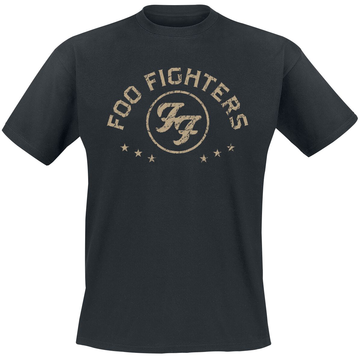 Foo Fighters T-Shirt - Arched Star - S to XXL - for Men - black - 100% cotton T-Shirts Band Merchandise