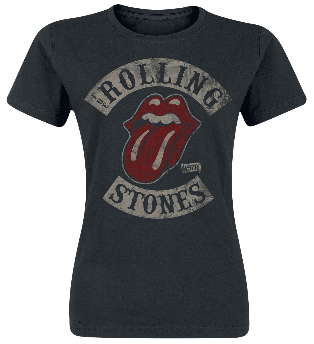 The Rolling Stones T-Shirt - 1978 - S to XXL - for Women - black - 100% cotton T-Shirts Band Merchandise