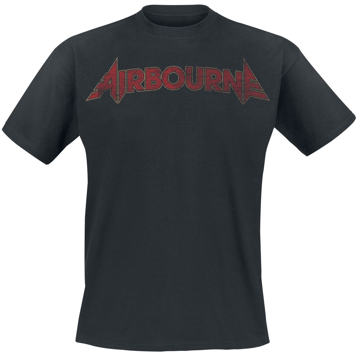 Airbourne T-Shirt - Cracked Logo - M to XXL - for Men - black - 100% cotton T-Shirts Band Merchandise