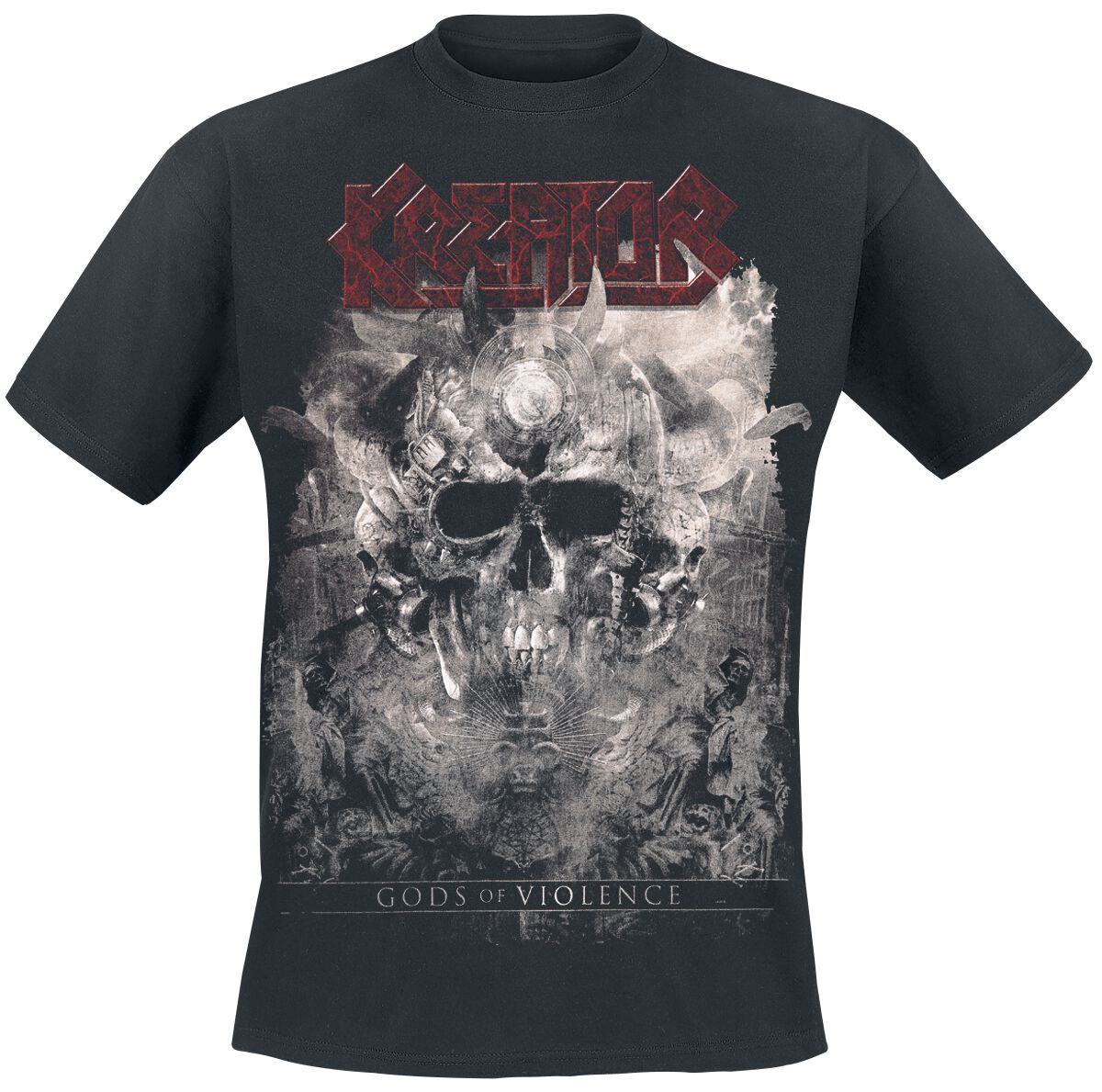 Kreator T-Shirt - Gods Of Violence-Skulls - M to XXL - for Men - black - 100% cotton T-Shirts Band Merchandise