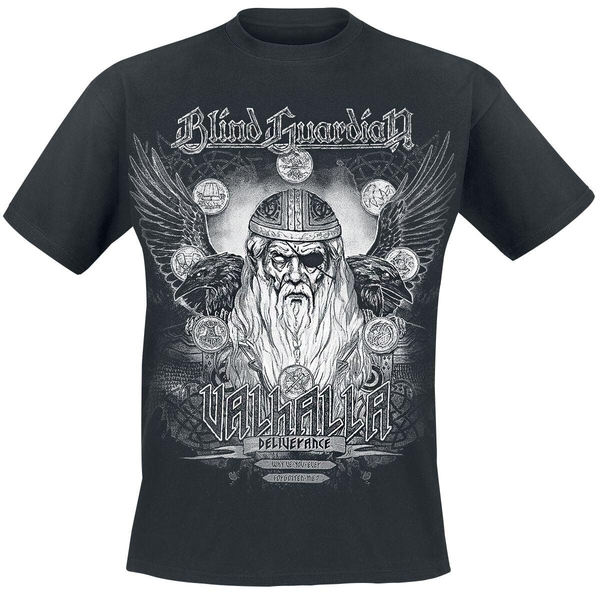 Blind Guardian T-Shirt - Valhalla - Deliverance - M to 4XL - for Men - black - 100% cotton T-Shirts Band Merchandise