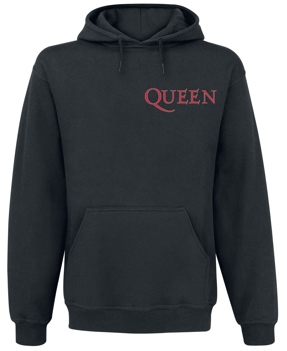 Queen Hooded sweater - Crest Vintage - S to XXL - for Men - black - 80% cotton, 20% polyester Hooded sweaters & -jackets Band Merchandise