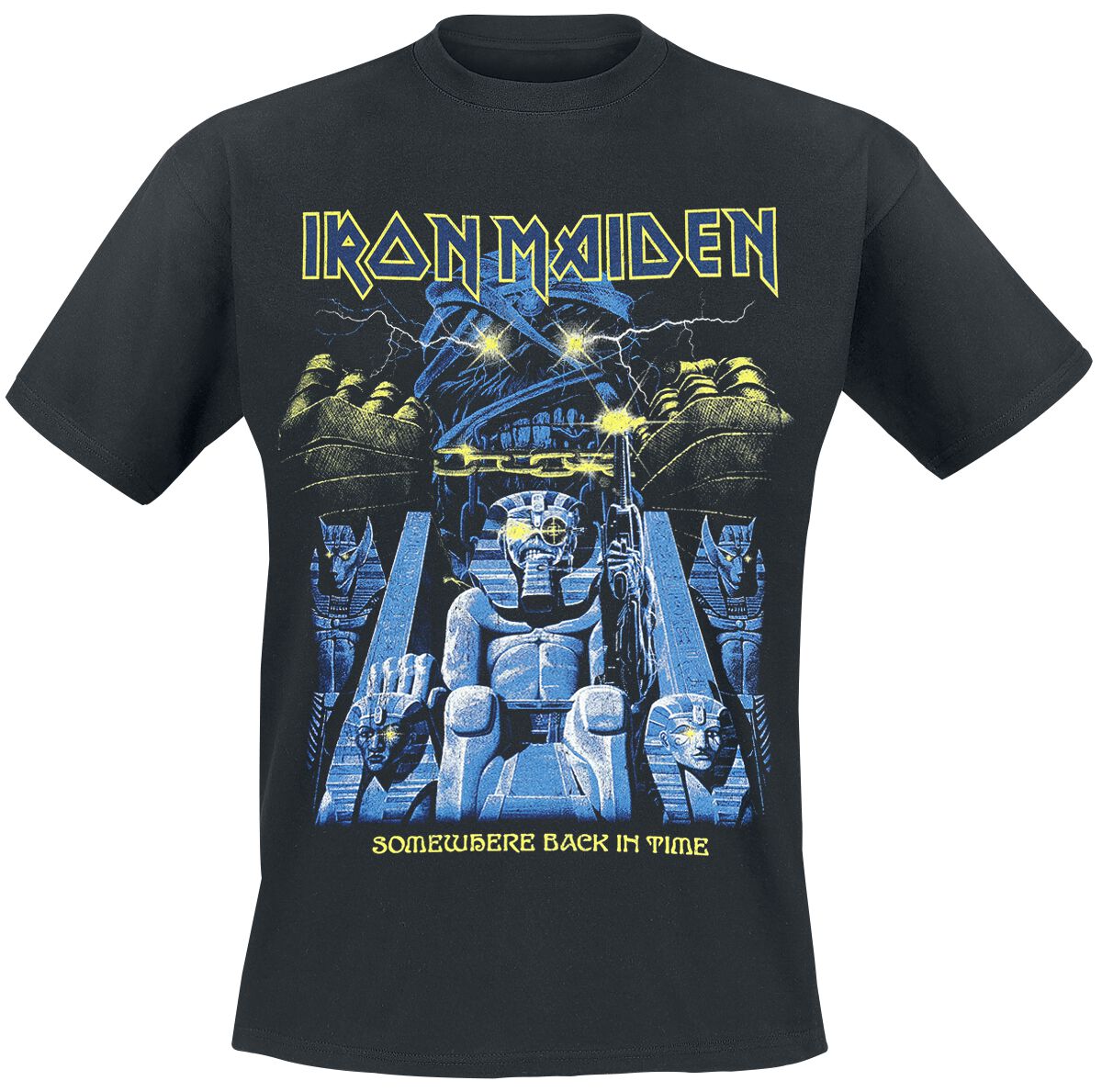 Iron Maiden T-Shirt - Back in Time Mummy - S to XXL - for Men - black - 100% cotton T-Shirts Band Merchandise