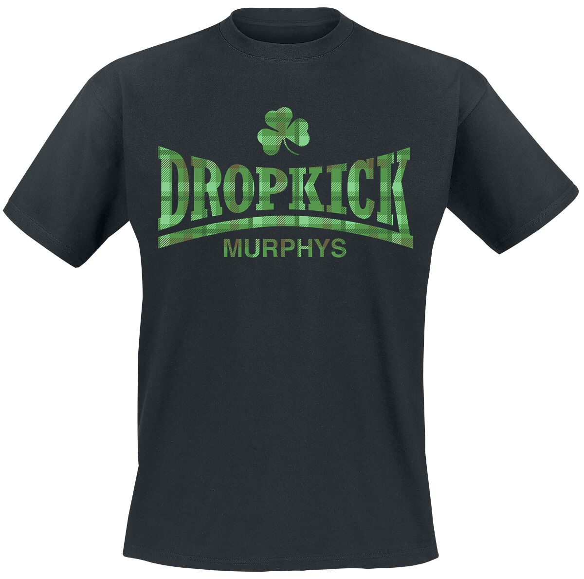 Dropkick Murphys T-Shirt - Fighter Plaid - M to XXL - for Men - black - 100% cotton T-Shirts Band Merchandise