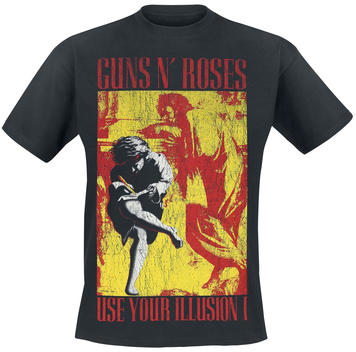 Guns N' Roses T-Shirt - Illusion - Get In The Ring - M to XXL - for Men - black - 100% cotton T-Shirts Band Merchandise