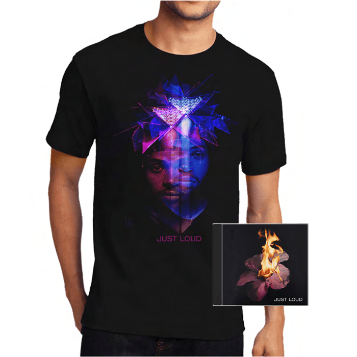 Just Loud - Just Loud CD & Electrified Print T-Shirt Bundle