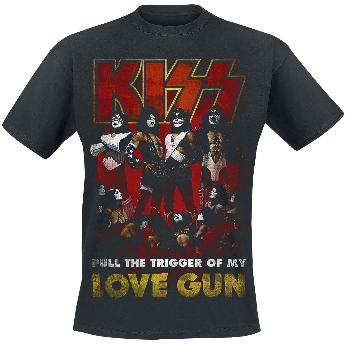 Kiss T-Shirt - Love Gun - S to XXL - for Men - black - 100% cotton T-Shirts Band Merchandise