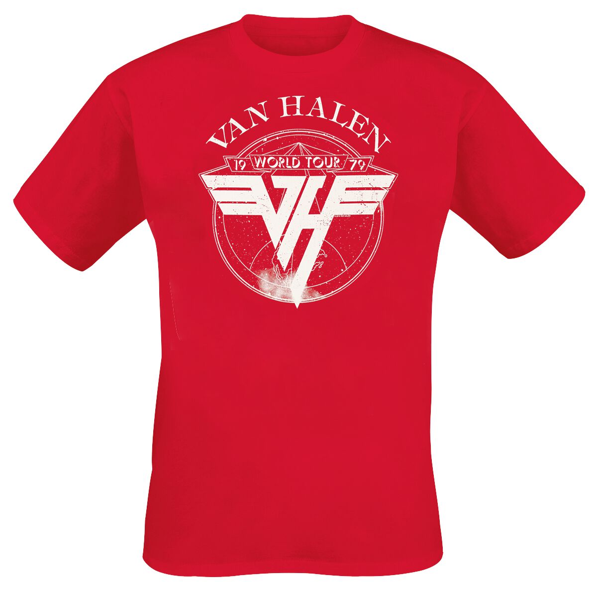 Van Halen T-Shirt - 1979 Tour - S to XXL - for Men - red - 100% cotton T-Shirts Band Merchandise