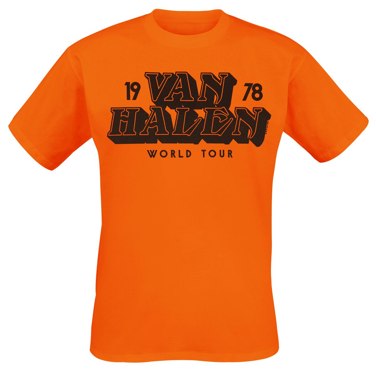 Van Halen T-Shirt - Tour 1978 - S to XXL - for Men - orange - 100% cotton T-Shirts Band Merchandise