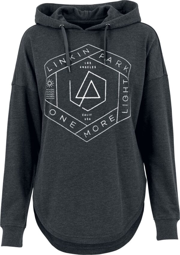Linkin Park Hooded sweater - One More Light - S to XL - for Women - mottled charcoal - 60% cotton, 40% polyester Hooded sweaters & -jackets Band Merchandise - Image 1