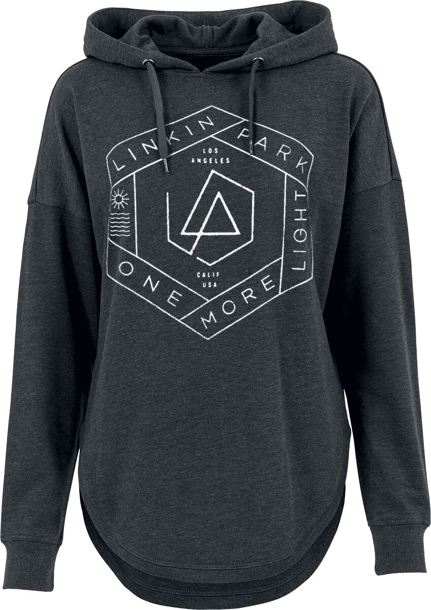 Linkin Park Hooded sweater - One More Light - S to XL - for Women - mottled charcoal - 60% cotton, 40% polyester Hooded sweaters & -jackets Band Merchandise