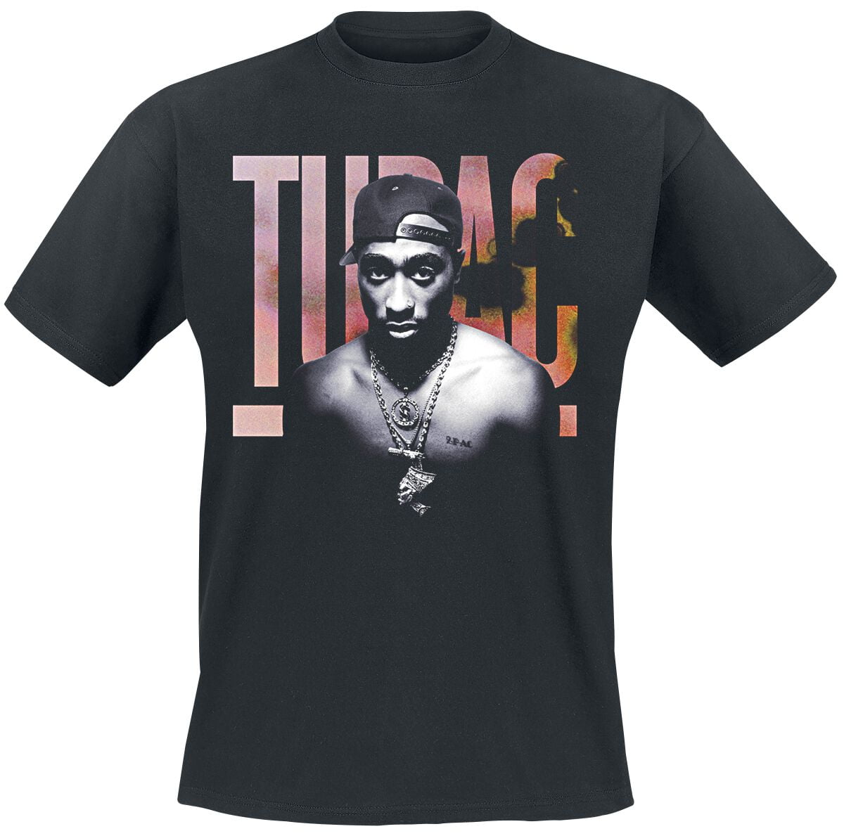 Tupac Shakur T-Shirt - Pink Logo - M to XL - for Men - black - 100% cotton T-Shirts Band Merchandise