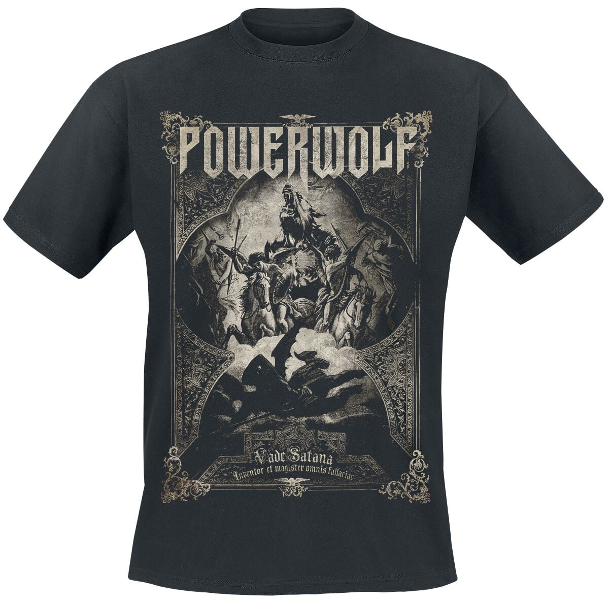 Powerwolf T-Shirt - Vada Satana - S to 4XL - for Men - black - 100% cotton T-Shirts Band Merchandise