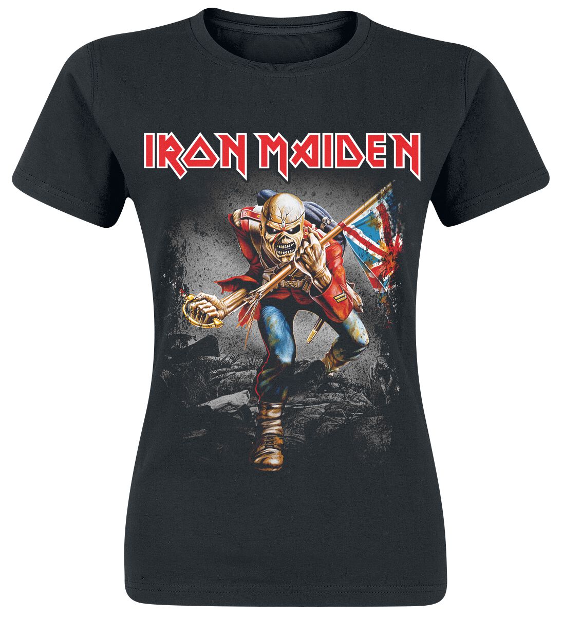 Iron Maiden T-Shirt - Vintage Trooper - S to XL - for Women - black - 100% cotton T-Shirts Band Merchandise