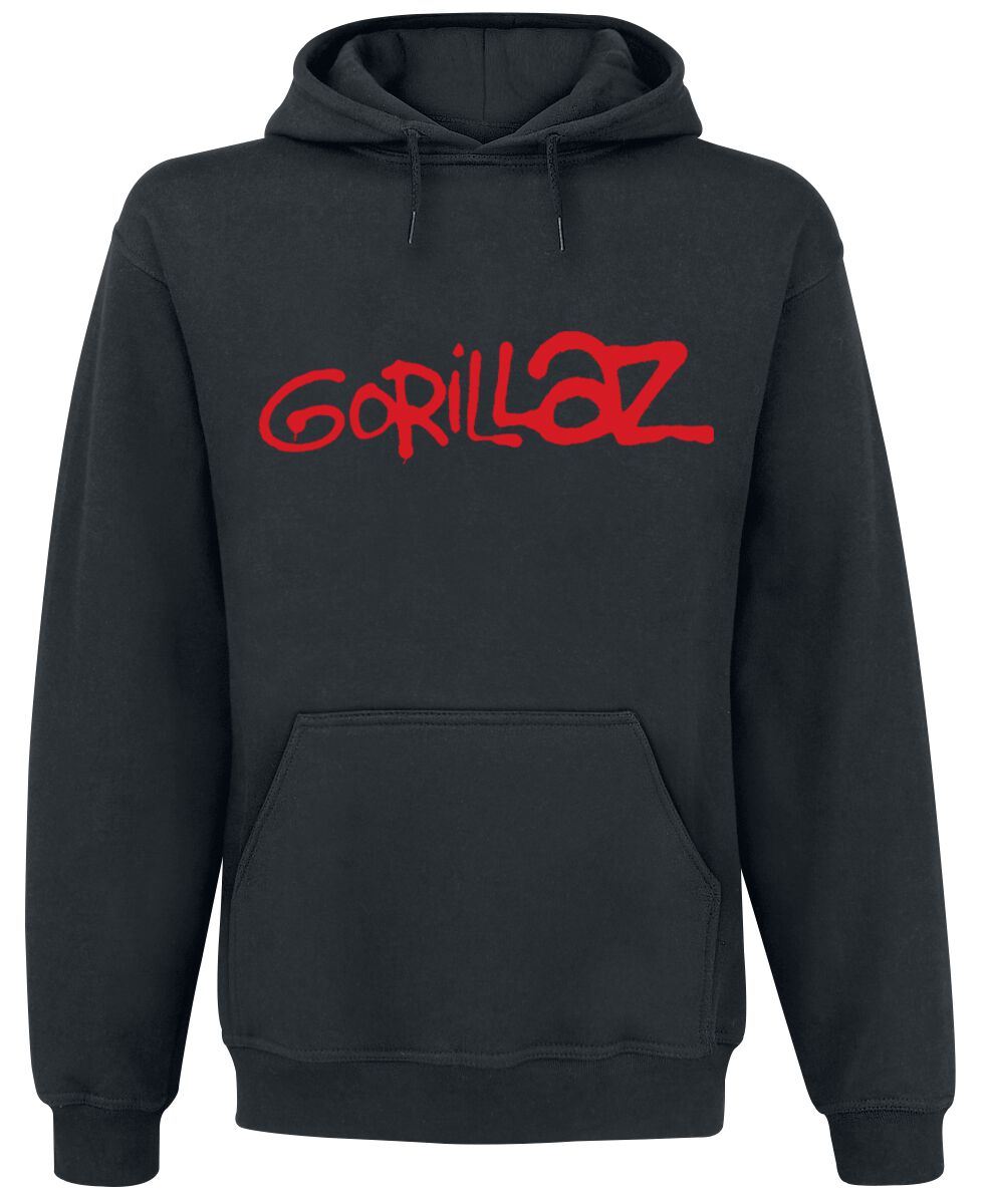 Gorillaz Hooded sweater - Logo - M to XXL - for Men - black - 80% cotton, 20% polyester Hooded sweaters & -jackets Band Merchandise