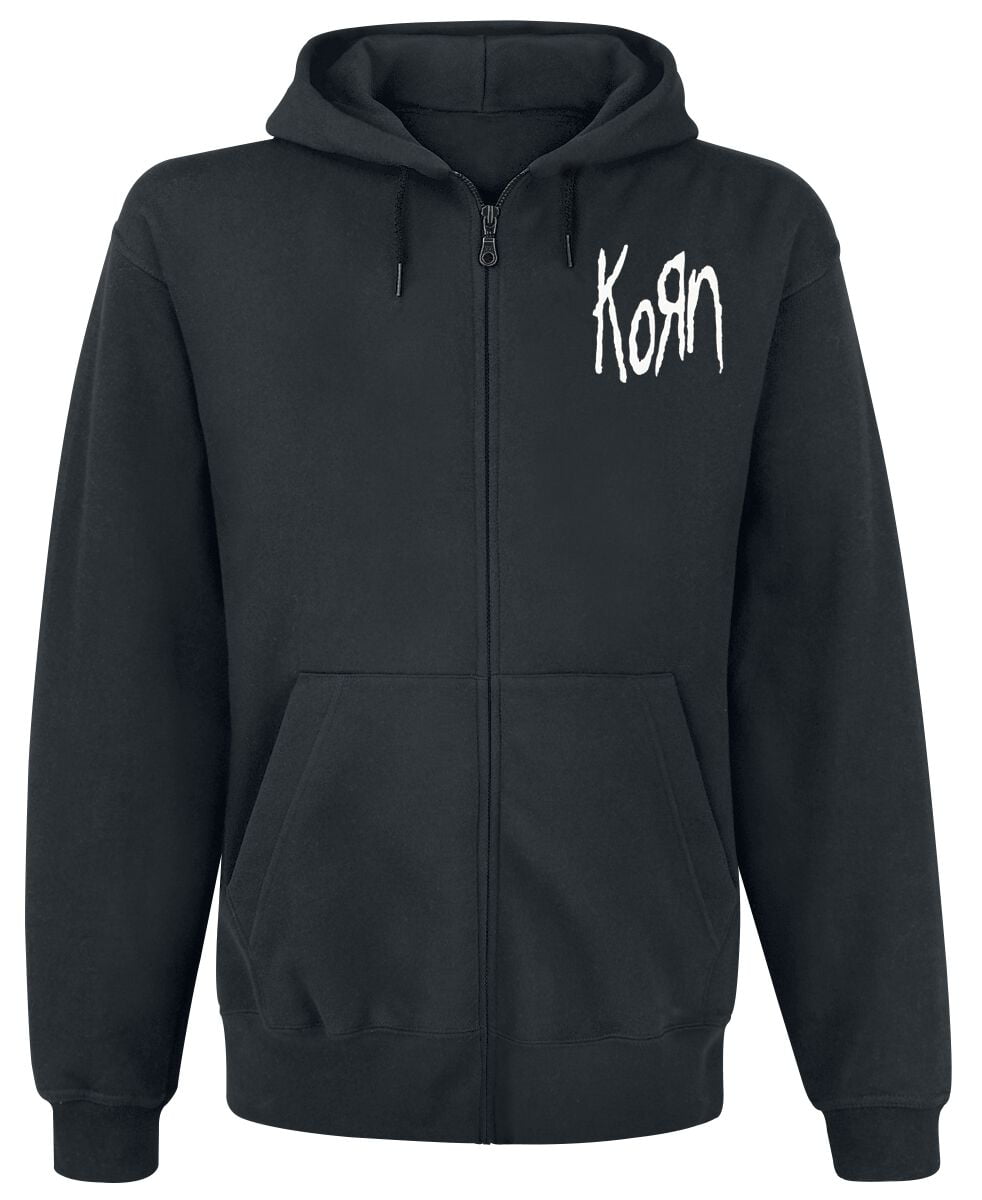 Korn Hooded zip - Mirror Cover - L to XXL - for Men - black - 80% cotton, 20% polyester Hooded sweaters & -jackets Band Merchandise