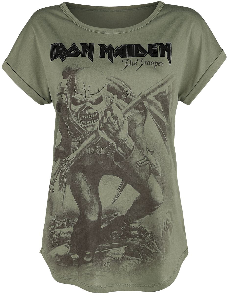 Iron Maiden T-Shirt - EMP Signature Collection - S to 5XL - for Women - olive - 100% polyester T-Shirts Band Merchandise