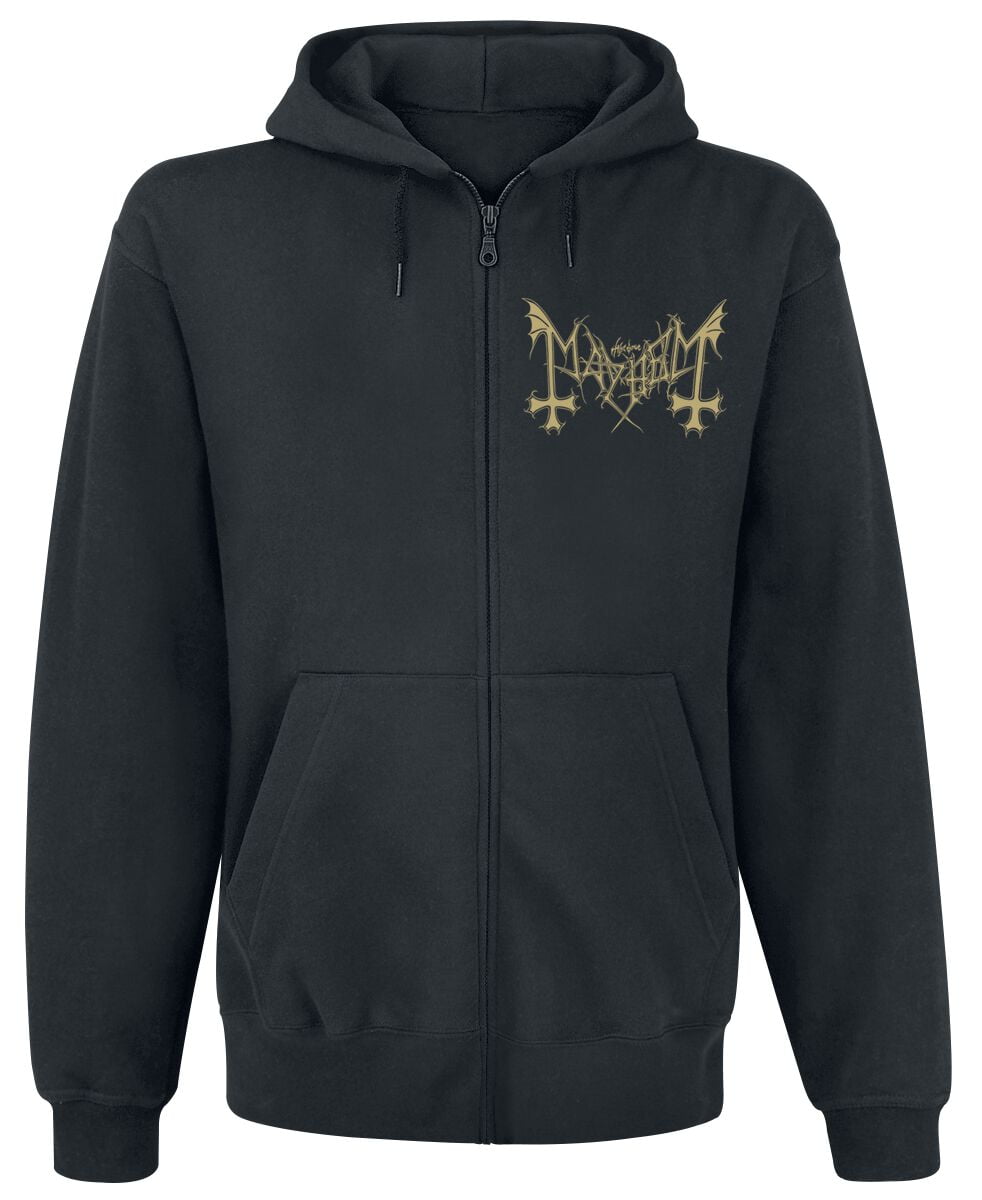 Mayhem Hooded zip - Daemon - M to XXL - for Men - black - 80% cotton, 20% polyester Hooded sweaters & -jackets Band Merchandise