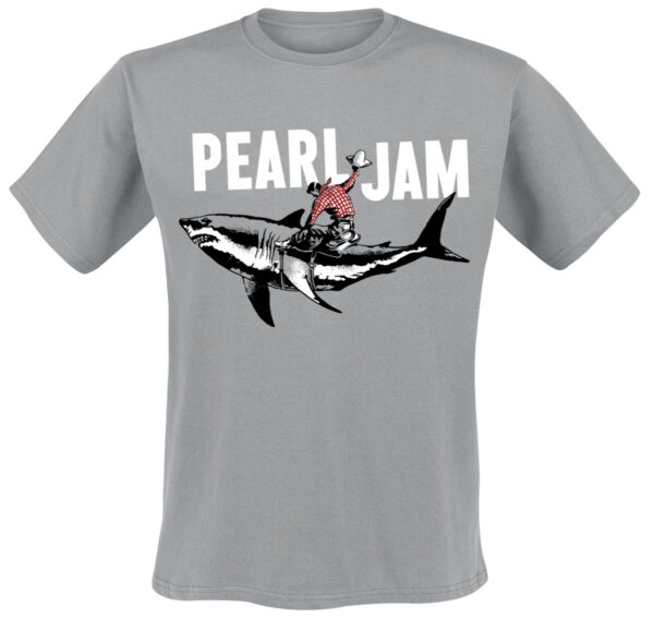Pearl Jam T-Shirt - Shark Cowboy - S to XXL - for Men - grey - 100% cotton T-Shirts Band Merchandise - Image 1