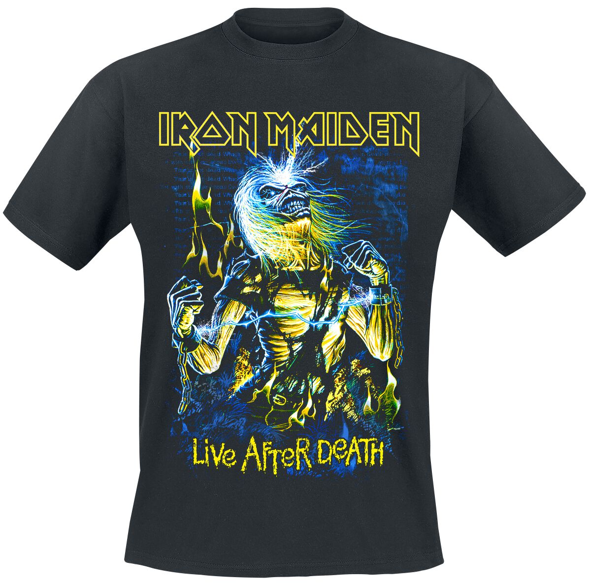 Iron Maiden T-Shirt - Live After Death - S to 4XL - for Men - black - 100% cotton T-Shirts Band Merchandise