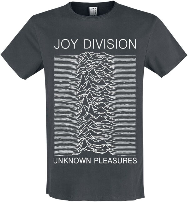 Joy Division T-Shirt - Amplified Collection - Unknown Pleasures - S to 3XL - for Men - charcoal - 100% cotton T-Shirts Band Merchandise - Image 1