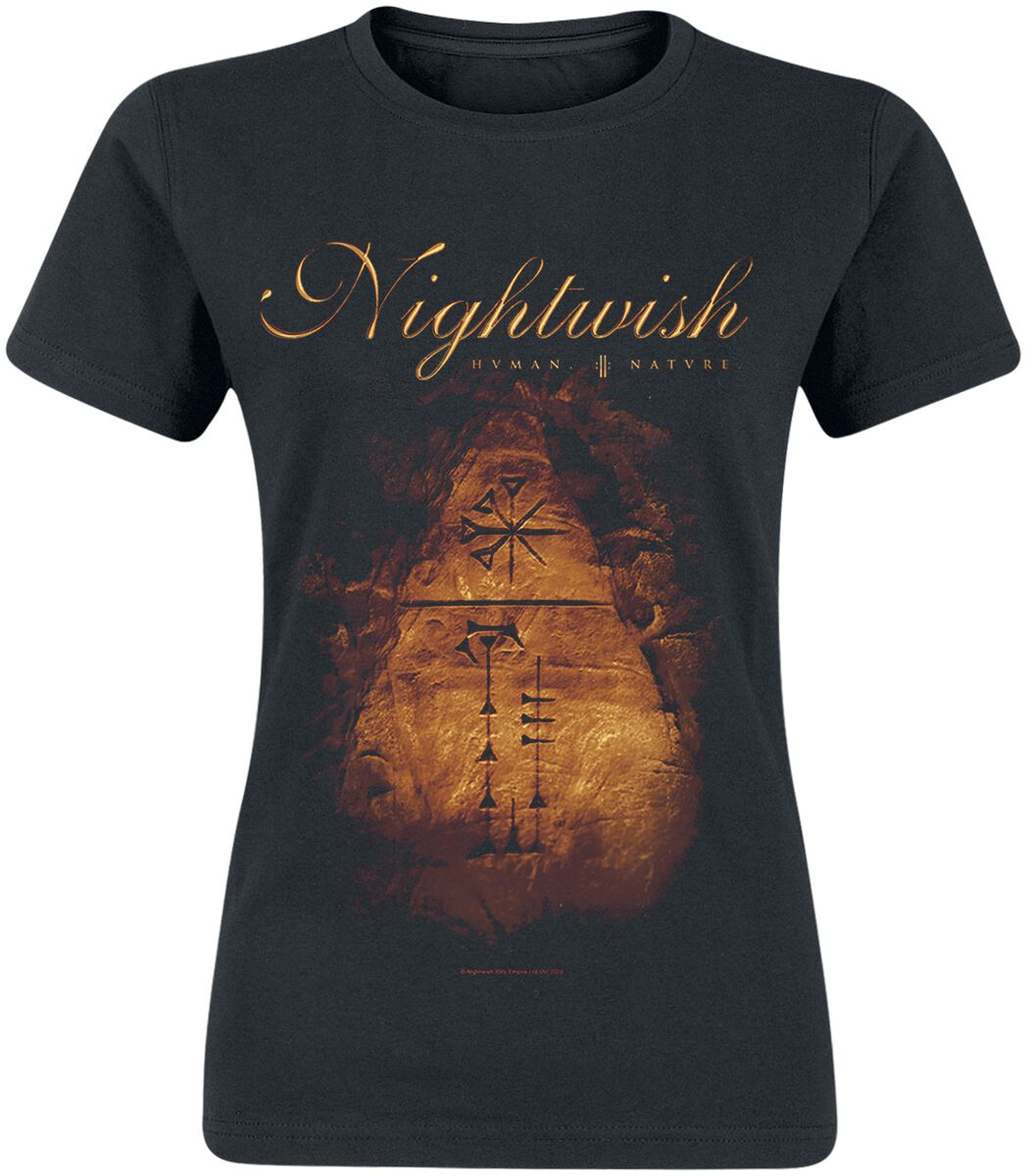 Nightwish T-Shirt - Human. :||: Nature. - M to XXL - for Women - black - 100% cotton T-Shirts Band Merchandise