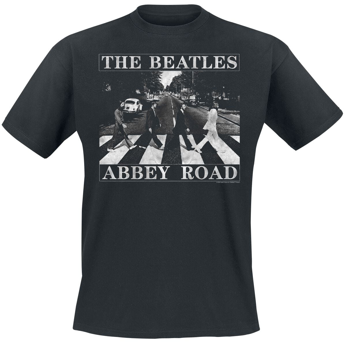 The Beatles T-Shirt - Abbey Road Distressed - S to XXL - for Men - black - 100% cotton T-Shirts Band Merchandise