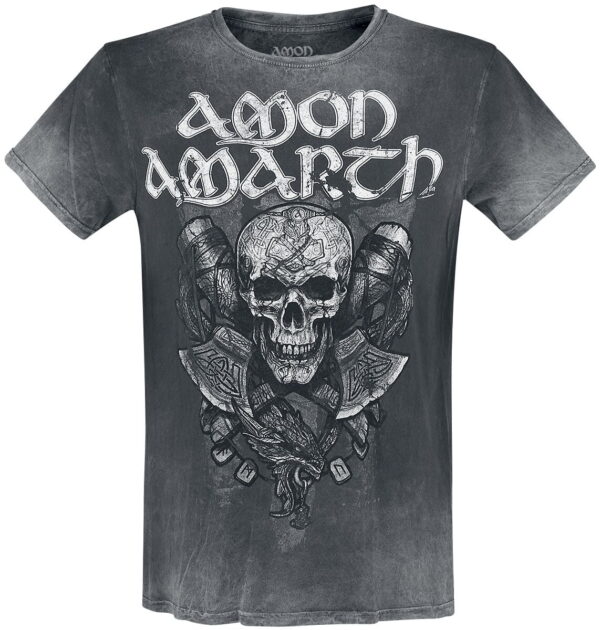 Amon Amarth T-Shirt - Carved Skull - S to 4XL - for Men - dark grey - 100% cotton T-Shirts Band Merchandise - Image 1