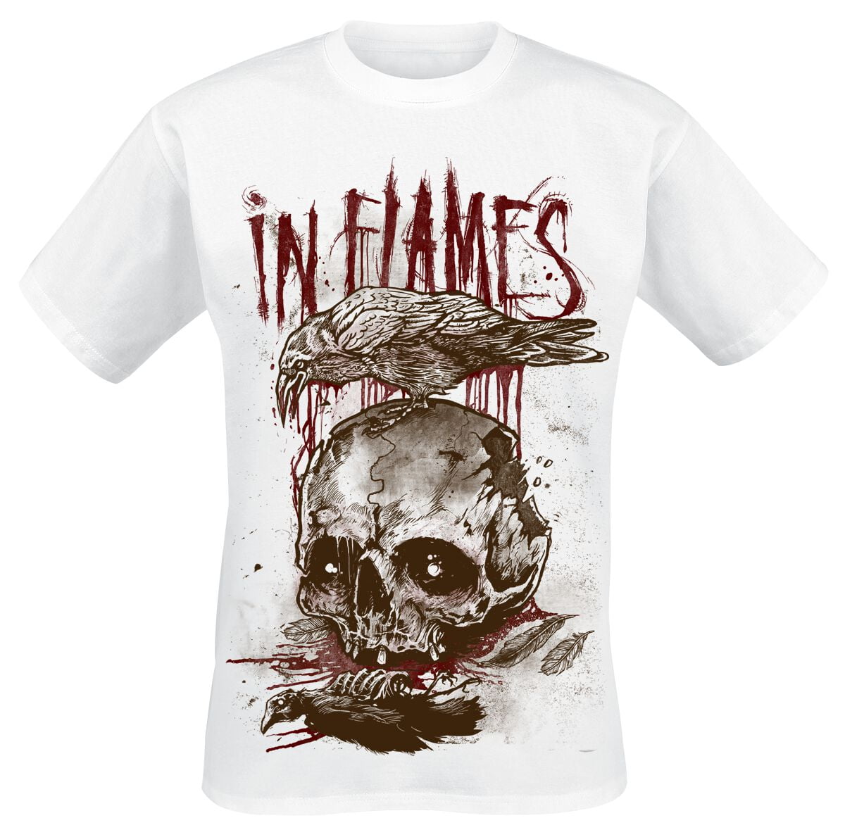 In Flames T-Shirt - All For Me - S to XXL - for Men - white - 100% cotton T-Shirts Band Merchandise