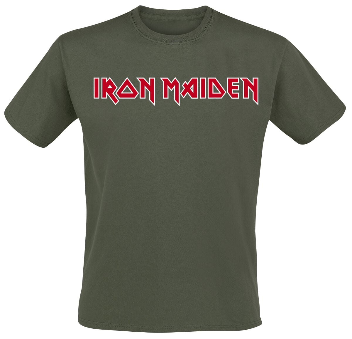 Iron Maiden T-Shirt - Logo - S to XXL - for Men - khaki - 100% cotton T-Shirts Band Merchandise