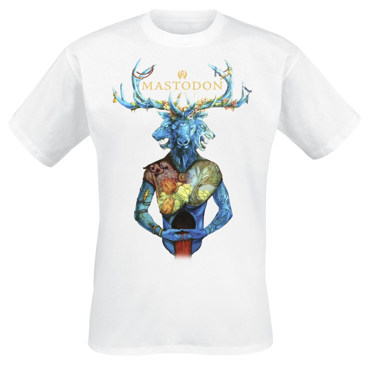 Mastodon T-Shirt - Blood mountain - M to XXL - for Men - white - 100% cotton T-Shirts Band Merchandise