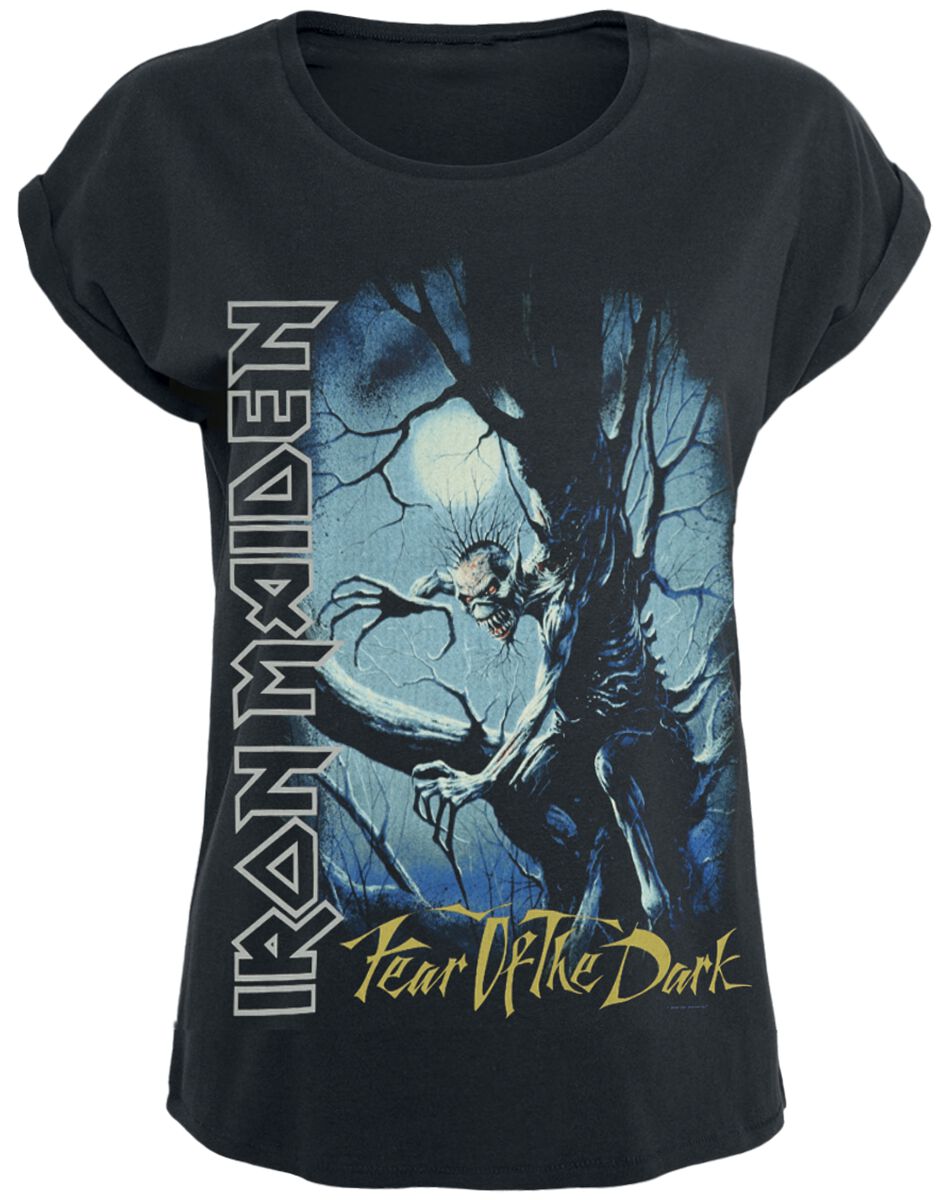 Iron Maiden T-Shirt - Fear Of The Dark - S to XXL - for Women - black-used look - 100% cotton T-Shirts Band Merchandise