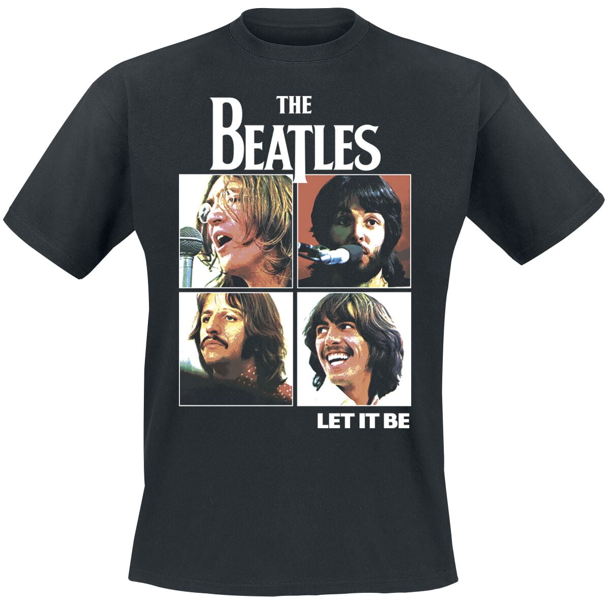 The Beatles T-Shirt - Let it be - S to 3XL - for Men - black - 100% cotton T-Shirts Band Merchandise