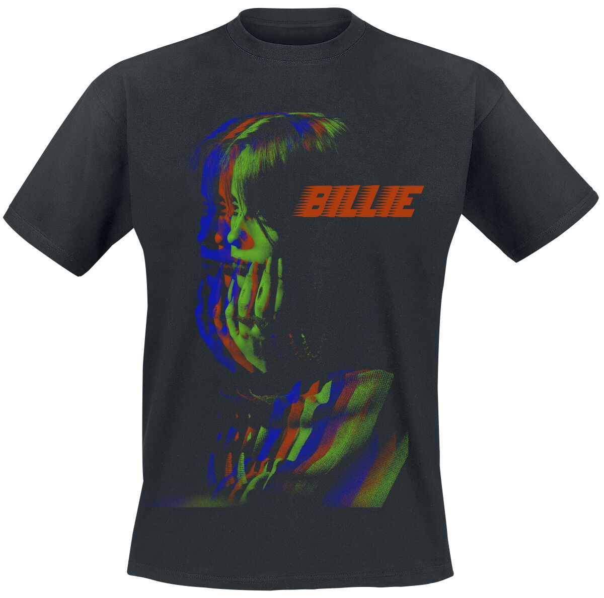 Billie Eilish T-Shirt - 3D Billie Racer - S to XL - for Men - black - 100% cotton T-Shirts Band Merchandise