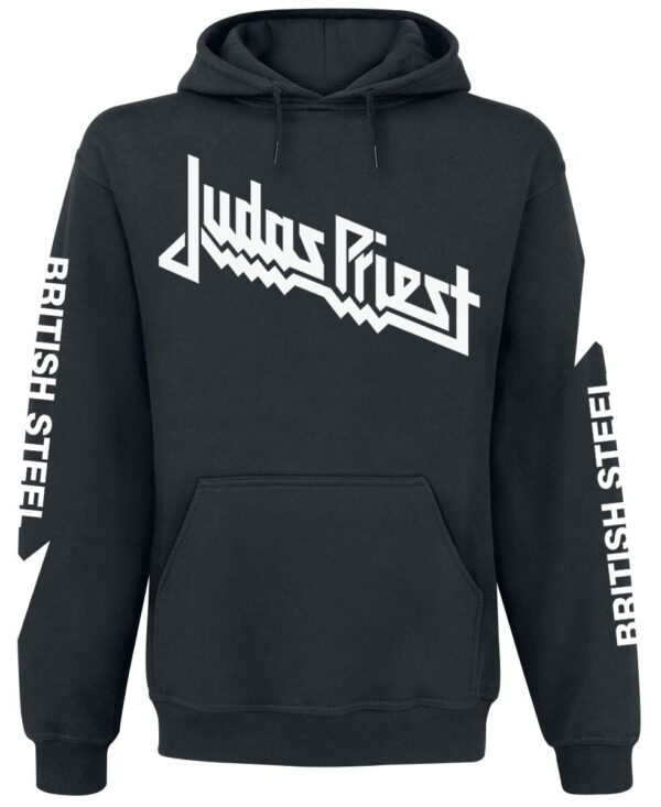 Judas Priest Hooded sweater - British Steel Anniversary 2020 - S to XL - for Men - black - 50% cotton, 50% polyester Hooded sweaters & -jackets Band Merchandise - Image 1