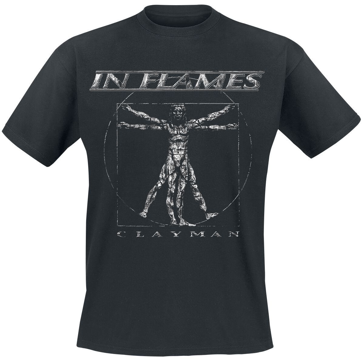 In Flames T-Shirt - Clayman Vintage - S to XXL - for Men - black - 100% cotton T-Shirts Band Merchandise