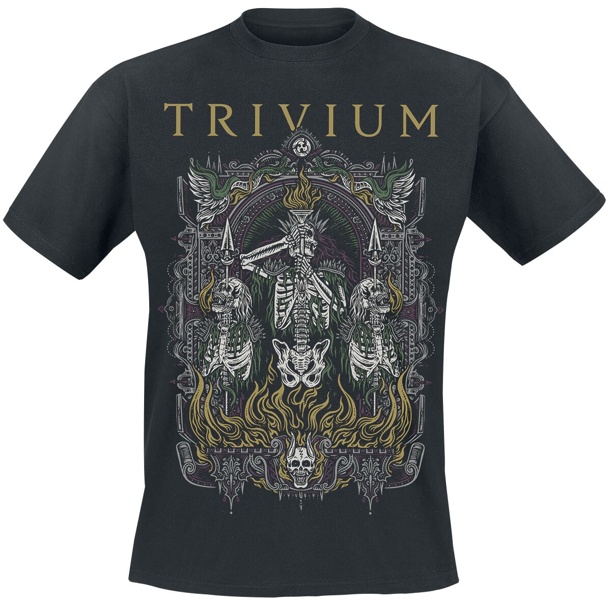 Trivium T-Shirt - Skelly Frame - S to XXL - for Men - black - 100% cotton T-Shirts Band Merchandise